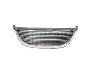 1998 1999 2000 Chrysler Town Country Front Center Face Bar Grille Grill Assembly Chrome Shell with Painted Gray Insert without Emblem Provision 98 99 00