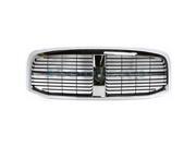 2006 2007 2008 2009 Dodge Ram 1500 2500 3500 Pickup Truck Full Size Front Center Face Bar Complete Grille Grill Assembly Chrome Shell with Black Insert Trim w