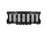 2011 2012 2013 2014 2015 Jeep Patriot Front Center Complete Grille Grill Inner Insert Assembly Black without Emblem 11 12 13 14 15