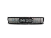 1993 1995 Audi 90 Quattro 1993 1998 Cabriolet Front Center Face Bar Grille Grill Assembly Chrome Frame Shell with Black Insert without Emblem Plastic 93 94