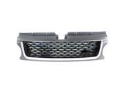2011 2012 Land Rover Range Rover Sport with Autobiography Package Front Center Face Bar Grille Grill Assembly Painted Gray Shell with Black Insert Plastic wit