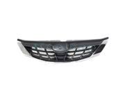 08 2008 Subaru Impreza WRX Front Center Face Bar Grille Grill Assembly Silver Shell with Black Insert Plastic without Emblem