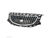 2011 2012 2013 Buick Regal Front Center Face Bar Grille Grill Assembly Chrome Shell with Black Insert Plastic without Emblem 11 12 13