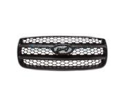 Aftermarket Part Fits 2007 2008 2009 Hyundai Santa Fe Front Center Face Bar Grille Grill Assembly Chrome Silver Shell with Black Insert Plastic without Emblem