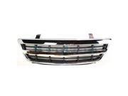 2001 2002 2003 2004 2005 Chevrolet Chevy Venture Van Front Center Face Bar Grille Grill Assembly Chrome Shell with Black Insert Plastic without Emblem 01 02 03