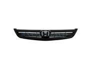 2001 2002 2003 Honda Civic 4 Door Sedan Front Center Face Bar Grille Grill Assembly Black Paint to Match Shell Insert Plastic without Emblem 01 02 03