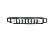 2006 2010 Hummer H3 2009 2010 H3T Front Center Upper Main Face Bar Grille Grill Assembly Dark Gray Shell Insert Plastic without Emblem 06 07 2007 08 2008 09