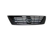 Aftermarket Part Fits 2012 2013 2014 Nissan Versa 4 Door Sedan Front Center Face Bar Grille Grill Assembly Dark Gray Shell Insert Plastic without Emblem 12 13