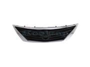 Aftermarket Part Fits 2012 2013 2014 Nissan Versa 4 Door Sedan Front Center Face Bar Grille Grill Assembly Chrome Shell with Black Insert Plastic without Emblem