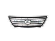 2003 2004 2005 2006 2007 2008 2009 Lexus GX470 GX 470 Front Center Face Bar Grille Grill Assembly Chrome Shell with Gray Insert Plastic without Emblem 03 04 05