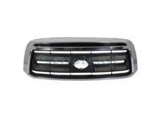 2010 2011 2012 2013 Toyota Tundra Pickup Truck excluding Limited Models Front Center Face Bar Grille Grill Assembly Chrome Shell with Black Insert Plastic wit