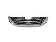 2011 2012 2013 2014 Toyota Sienna Base LE Models Front Center Face Bar Grille Grill Assembly Chrome Shell with Black Insert Plastic without Emblem 11 12 13 1