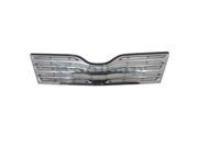 2009 2010 2011 2012 Toyota Venza Front Center Face Bar Grille Grill Assembly Satin Nickel Chrome Shell Insert Plastic without Emblem 09 10 11 12