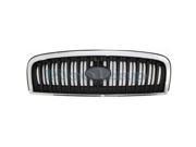Aftermarket Part Fits 2002 2003 2004 2005 Hyundai Sonata Front Center Face Bar Grille Grill Assembly Chrome Frame Shell with Black Insert Plastic without Emblem