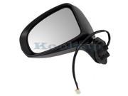 2010 2011 2012 2013 Toyota Prius Power Unheated Non Heat Smooth Black Manual Folding Rear View Mirror Left Driver Side 10 11 12 13