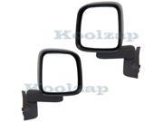 2003 2004 2005 2006 Jeep Wrangler Manual Textured Black Folding Rear View Mirror Pair Set Left Driver AND Right Passenger Side 03 04 05 06