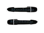 Pair of Outside Outer Exterior Black Rear Door Handle W O Keyhole Left AND Right