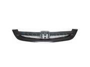 2001 2002 2003 Honda Civic Coupe 2 Door Front Center Face Bar Grille Grill Assembly Black Paint to Match Shell Insert Plastic without Emblem 01 02 03