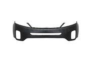 Fits 2014 2015 Kia Sorento Front Upper Bumper Cover Assembly without Tow Hook Hole without Parking Aid Sensor Holes with Fog Light Holes Primed Finish Plastic
