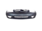 Fits 2000 2001 Nissan Altima SE 2.4L Front Bumper Cover Assembly with Fog Lamp Holes without Tow Hook Park Assist Sensor Holes with Emblem Provision Primed