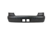 1998 1999 2000 2001 2002 Toyota Corolla Rear Bumper Cover Assembly without License Plate Tow Hook Holes Primed Finish Plastic 98 99 00 01 02