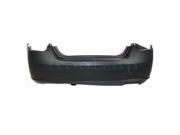 Fits 2007 2008 Nissan Maxima 3.5L Rear Bumper Cover Assembly without License Plate Provision without Park Assist Sensor Holes without Tow Hook Hole Primed Fin