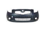 2006 2007 2008 Toyota Yaris Hatchback Front Bumper Cover Assembly with Fog Lamp Tow Hook Holes without Parking Aid Sensor Holes with Emblem Provision Prime