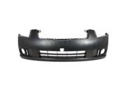 Fits 2007 2008 2009 Nissan Sentra 2.0L 2nd Design Front Bumper Cover Assembly with Fog Light Holes without Parking Aid Sensor Holes with Tow Hook Hole Prime