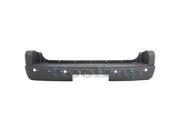 Fits 2006 2007 Ford Explorer XLS XLT Rear Bumper Cover Assembly with Step Pad Provision with Molding Tow Hook Parking Aid Sensor Holes Primed Top with Tex