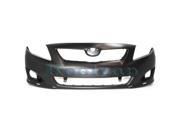 2009 2010 Toyota Corolla S XRS USA Built Models Front Bumper Cover Assembly with Fog Lamp Spoiler Holes without Tow Hook Parking Aid Sensor Holes Primed