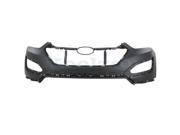 Fits 2013 2014 2015 2016 Hyundai Santa Fe with Sport Front Upper Bumper Cover Assembly with Fog Light Holes without Park Aid Sensor Holes without Tow Hook H