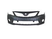 2011 2012 2013 Toyota Corolla S XRS Sedan Models Made in North America Front Bumper Cover Assembly with Spoiler Fog Lamp Holes without Park Assist Sensor H