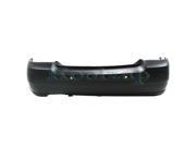 Fits 2008 2009 Ford Taurus 3.5L Rear Bumper Cover Assembly without Tow Hook Hole with Rear Object Sensors Holes Primed Finish Plastic 08 09