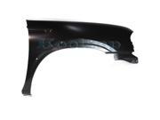 Fits 2001 2002 2003 2004 Nissan Frontier Pickup Truck 2.4L Front Fender Quarter Panel with Emblem Provision with Molding Holes Primed Steel Right Passenger Si