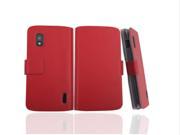 Coomast Leather Case for LG E960 nexus 4 mobile phone case Red