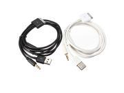 1.2M USB 3.5mm Car Aux Audio Charger Cable Adapter Lead Connector For Apple iPhone 4S 4 iPod iPad