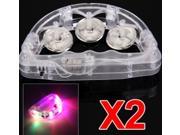 2pcs Flashing Light LED TAMBOURINE for Fun KTV Party Dancing