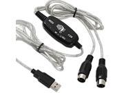 1.5 m 6980 USB Cable USB Music Keyboard USB To MIDI Cable Adapter Cable USB to MIDI Cable to PC for XP Vista Mac