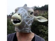 Halloween mask face Animal Headgear Simulation Latex Sika Deer Mask cosplay gift Giraffe Deer Mask Headgear