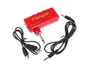 Red Flanger Style F1 Miniature Portable Headphone Guitar AMP Amplifier with USB Charging Cable