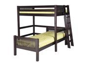 Camaflexi Twin over Twin Loft Bed L Shape Mission Headboard Lateral Ladder