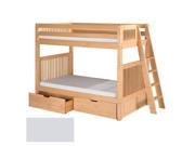 Mission Bunk Bed with Drawers and Lateral Angle Ladder White 69 1 2 H x 95 1 2 W x 42 1 2 D