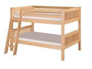 Camaflexi Low Bunk Bed Angle Ladder Mission Headboard Natural Finish