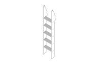 Camaflexi Angle Ladder for Twin Full Bunk Bed Natural