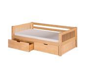 Camaflexi Day Bed with Drawers Mission Headboard Natural Finish