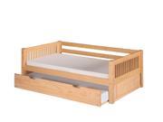 Camaflexi Day Bed with Trundle Mission Headboard Natural Finish