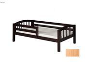 Camaflexi Day Bed with Front Guard Rail Arch Spindle Headboard Natural Finish