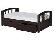 Arch Spindle Platform Bed with Drawers Cappuccino 31 1 2 H x 80 1 2 W x 42 1 2 D