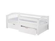 Arch Spindle Day Bed with Front Guard Rail and Drawers White 31 1 4 H x 80 1 2 W x 42 1 2 D