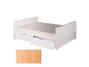 Full Size Panel Platform Bed with Drawers natural 29 1 4 H x 80 1 2 W x 57 1 2 D
